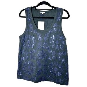 NWT Manoush French Designer Lace Tank Top S Black 100% Cotton Boho Whimsigoth